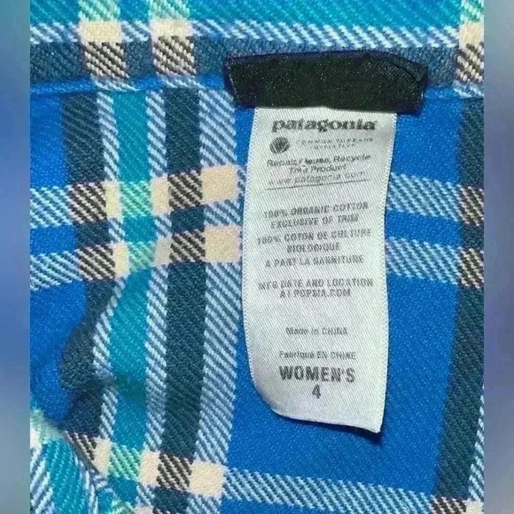 Patagonia Blue Plaid Button Down Shirt - Picture 4 of 5